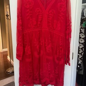 Altar’d State Red Lace Dress